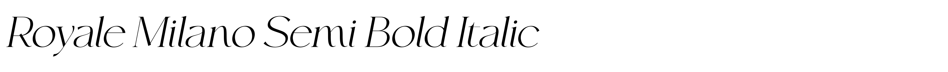 Royale Milano Semi Bold Italic